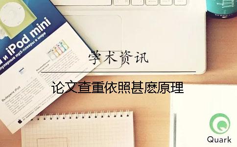 论文查重依照甚麽原理