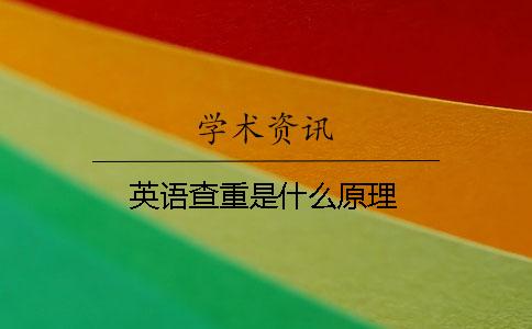 英语查重是什么原理